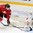 HELSINKI, FINLAND - JANUARY 3: Belarus' Ivan Kulbakov #31 dives to stop a shot from Switzerland's Timo Meier #28 during relegation round action at the 2016 IIHF World Junior Championship. (Photo by Andrea Cardin/HHOF-IIHF Images)

